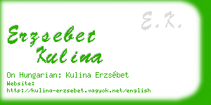 erzsebet kulina business card